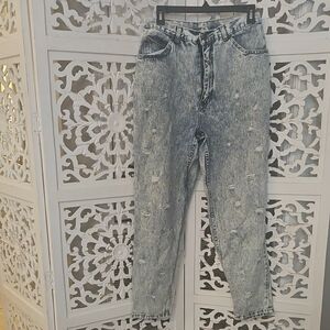 Vintage No Excuses Distressed Denim Jeans